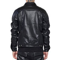 Vêtements d'extérieur à la mode de qualité supérieure veste en faux cuir d'équitation haut moulant moto en cuir noir pour hommes vestes en faux cuir