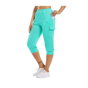 กางเกงวอร์มแฟชั่นสำหรับผู้หญิงกางเกงแฟชั่นผ้าเทอร์รี่ระบายอากาศได้ดีดีไซน์หน้าเรียบ - Product Image 4