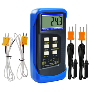 Digital K-Type Thermocouple Thermometer with 4 Thermocouples Probe (Wired and Stainless Steel) 2 Channel Temperature Meter - Product Image 1