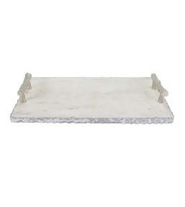 Service à thé Rectangle forme marbre plateau avec poignées en métal décoration de la maison et de la Table haute qualité vente en gros avec personnalisation - Product Image 3