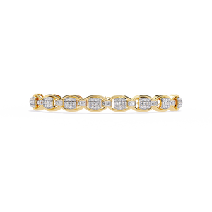 Fabulous 18K <b>Gold</b> Lab Grown Diamond Bracelet & <b>Bangle</b> - Product Image 5