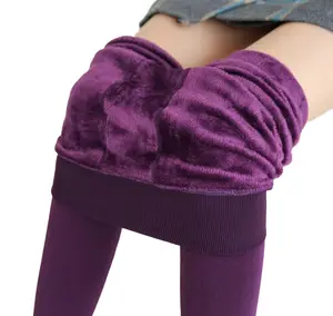 Calças de veludo plus size para inverno, atacado de 2022-23, tamanho grande, com tom de pele grosso, para uso externo, cintura alta, anti-descascar, calças e legging