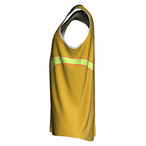 Camiseta de Baloncesto Personalizada con Bloques de Color, sin Mangas, Cuello en V, Absorbe la Humedad, Ropa Deportiva para Adultos, Impresión Sublimada - Product Image 6
