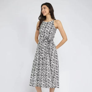 Fait à la main indien coton imprimé fleuri robe de mariée élégant longue fête porter pour les femmes écologique été mode doux naturel - Product Image 1