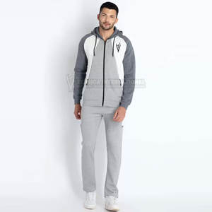 Conjunto de chándal para hombre Combinación de colores a la moda Sudadera con capucha y pantalones para correr Conjunto de chándal cómodo para hombre - Product Image 1