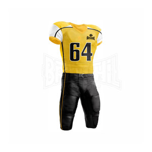 Vente en gros de vêtements de sport à col en V, numéro d'équipe personnalisé, uniformes de football américain sublimés OEM - Product Image 2
