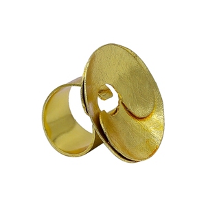 Vintage Statement Brass <b>Ring</b> 18K Gold Plated Fashionable Gemstone Inlay Children's Statement Jewelry for Gift Claw Setting - Product Image 2