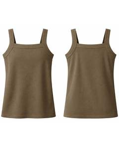 Camiseta sin Mangas Personalizada para Mujer, Color Marrón, Cuello Cuadrado, Estilo Casual de Verano, Tejido Suave y Transpirable, Fabricante Personalizado, Venta al Por Mayor - Product Image 6