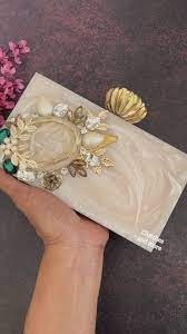 Sacs à main en résine écologique Faizacraft avec chaînes et décoration boutonnée, imperméables, pour les voyages - Product Image 5