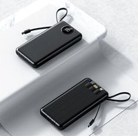 Banco de Energía de Alta Capacidad para Camping, con Pantalla LED Digital, Asa de Transporte, Carga Rápida, 30000 mAh, con Cable