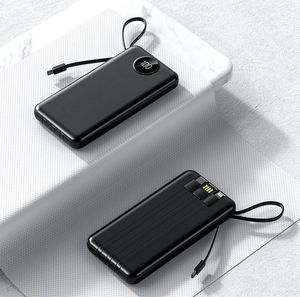 High Capacity Power Banks Outdoor Camping LED Digital Display Rope Handle Fast Charging 30000mah Power Bank <b>with</b> Cable - Product Image 3