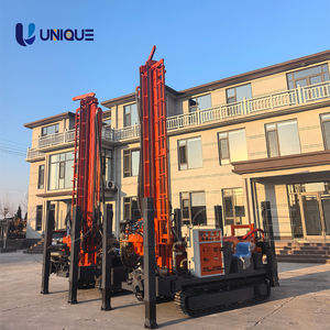 UNIQUE GROUP 300m Rig de forage de puits d'eau portable sur chenilles, machine hydraulique de forage profond pour projets de construction - Product Image 1