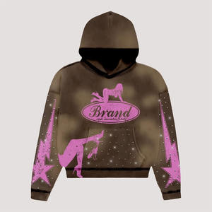 Sweat à capuche zippé décontracté de haute qualité pour hommes sérigraphie zippée avec logo personnalisé pour la couleur violette pour l'hiver - Product Image 4