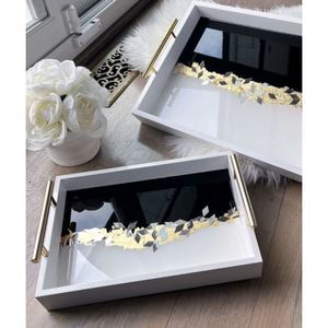 Juego de 3 bandejas de servicio de resina de nuevo diseño puro con la mejor calidad y material a un precio muy asequible - Product Image 3