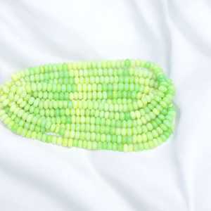 Cuentas de piedra Rondelle lisas de ópalo sombreado verde lima Natural, cuentas de piedras preciosas sueltas de 7mm y 10mm para la fabricación de joyas, suministro a granel de La India - Product Image 2