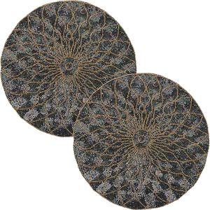 Modern Classic Design Glass Beads Placemat for <b>Dinner</b> Parties and <b>Table</b> Decor Impresses Guests with a Romantic Touch - Product Image 3