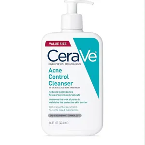 CeraVe 2% salisilik asit akne yüz yıkama-yağlı ciltler için arındırıcı kil temizleyici, 16 floz, (1 paket)