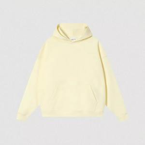 Streetwear personnalisé 400GSM surdimensionné français éponge automne hiver décontracté coton hommes tissé haut couleur unie sweats à capuche sweat - Product Image 6