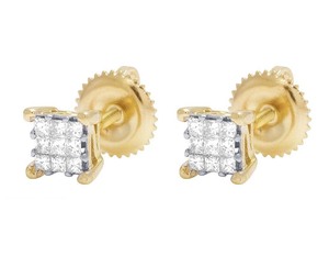 Nuevo diseño de joyería en Plata de Ley 925 Iced Out Moissanite Princess Diamond Stud VVS Moissanite pendientes para mujer - Product Image 3