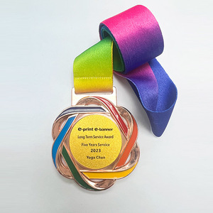 Medalla de Premio de Metal Plateado con Impresión UV para Regalos de Ferias Comerciales y Regalos de Bienvenida - Product Image 3