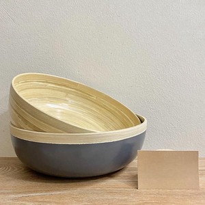 Grand saladier écologique en bambou 25 cm, anti-graisse, pour aliments saucieux - Product Image 3
