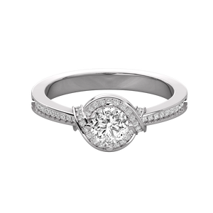 Bague solitaire en or 9 carats pour femme, élégante et luxueuse - Product Image 1