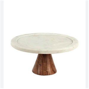 Top Quality Marble and Wooden Base <b>Cake</b> <b>Stand</b> Round Shape Customized Size <b>Cake</b> <b>Stand</b> for Wedding Party Used Display <b>Stand</b> - Product Image 1