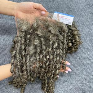 เครื่องต่อผม14นิ้วแบบทอทอเป็นลอนอบไอน้ำสีเทาพร้อมฝาปิดแบบ4x4 HD - Product Image 4