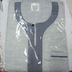 Ensemble d'hiver unisexe en coton 100% tissé respirant teint en pièce, col en V, modèle Sudani Allalah - Product Image 1