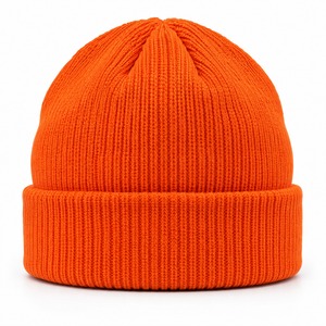 หมวกบีนนี่ถักลายพรางผสมขนแกะเมอริโน สีส้ม 260GSM รับผลิตตามสั่ง ขายส่ง - Product Image 2