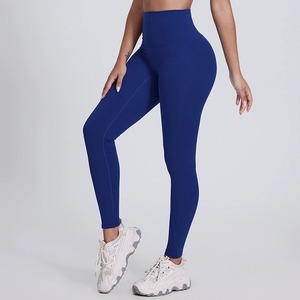 2023 nouveau entraînement gymnastique Scrunch bout à bout sans couture serré sport Nylon taille haute Yoga pantalon croisé V dos Leggings - Product Image 5