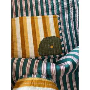 Sac fourre-tout à fermeture éclair et ouverte, en toile brodée motif floral du désert, portable avec décor floral et lettres, pour toutes les saisons - Product Image 3