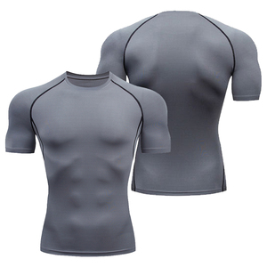 Camisetas Deportivas Personalizadas para Hombre, con Cierre, de Poliéster y Elastano, para Entrenamiento, Running, Gimnasio, Fitness, de Secado Rápido, Manga Corta - Product Image 3