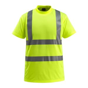 Flex Fit Enterprises Hi <b>Vis</b> Reflective <b>T</b> <b>Shirt</b> Unisex Orange Polyester Workwear Safety Construction Short Sleeve Uniform Needle - Product Image 4