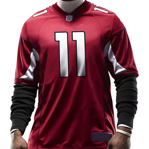 Maillot de football pour homme respirant et à séchage rapide, avec impression de logo, nouveau design personnalisé OEM, en twill, 100 % polyester, broderie 3D - Product Image 3