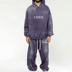 Conjunto Deportivo Informal de Invierno para Hombre, Estilo Vintage, Color Verde Oliva, con Capucha, Sudadera y Pantalones de Chándal de Felpa, Corte Regular - Product Image 5