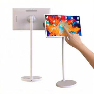 Téléviseur intelligent à écran tactile de 27 pouces, portable, Android 13, écran LCD FHD avec support roulant pour la maison et le bureau - Product Image 1