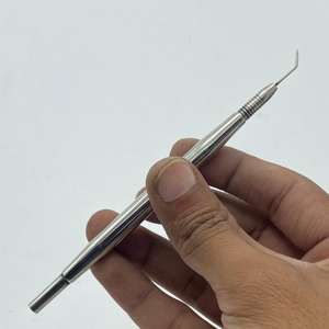 Pince à épiler en acier inoxydable durable de haute qualité séparation des cils efficace Plasma noir plaqué or peigne pointu cils - Product Image 1