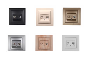 เต้ารับไฟฟ้าติดผนังไฟฟ้า220V RJ45 2ช่อง16A เต้ารับติดผนังแบบ LAN พลาสติก ABS - Product Image 2