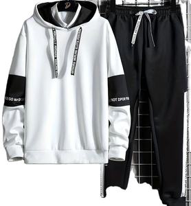 ชุดกางเกงวอร์มและฮู้ดสำหรับผู้ชายทรงโอเวอร์ไซส์และเป็นมิตรกับสิ่งแวดล้อมพร้อมคุณสมบัติแห้งเร็วและกันลมเพื่อความสบายที่ผ่อนคลาย - Product Image 2