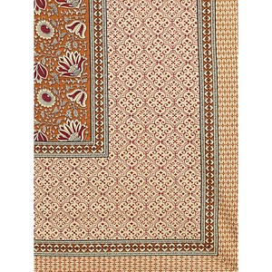 100% Cotton Super <b>King</b> <b>Size</b> Bed <b>Sheets</b> & Pillow Covers (3 Pieces)-Brown Floral (SHKV1106) - Product Image 5