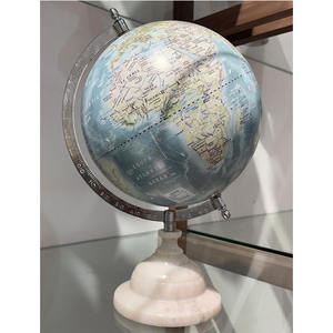 Argent C et blanc marbre Base Globe éducatif apprentissage monde Globe pour étudiants collègue d'entreprise pour la décoration de bureau à domicile - Product Image 4