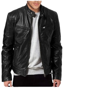 แจ็กเก็ตหนังแกะคุณภาพสูงสำหรับผู้ชาย, เสื้อแจ็กเก็ตหนังแกะสำหรับตกแต่งสไตล์วินเทจ/ ลำลองกันน้ำสำหรับฤดูหนาว - Product Image 1