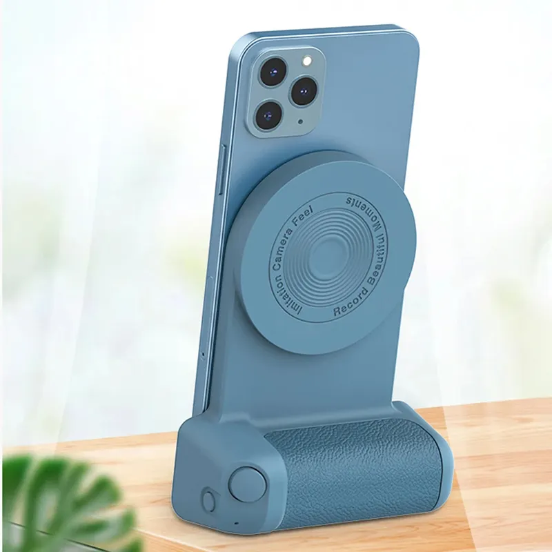 Supporto per fotocamera 3 in 1 supporto per telefono con impugnatura ricarica Desktop Wireless per gli amanti dei Selfie staffa Bluetooth con maniglia magnetica per fotocamera