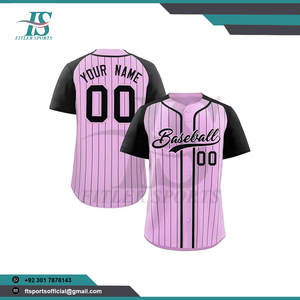 Camiseta de Béisbol Personalizada OEM con Botones en la Parte Delantera, Ropa Deportiva de Equipo con Rayas, Suministro de Fábrica, Camiseta de Béisbol para Equipos con Botones - Product Image 4