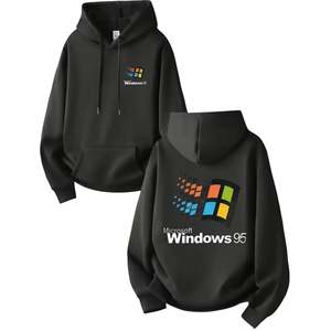 เสื้อฮู้ดดี้ผู้ชายผ้าฝ้าย 100% พร้อมหมวกแบบฝรั่งเศส ผ้าเทอร์รี่ฟอกสี ไซส์ XL พิมพ์ลายซิลค์สกรีน ลายเรียบ - Product Image 2
