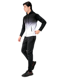 Men's Gradient Color Tracksuit Set with Full Zip <b>Hoodie</b> and Slim Fit Jogger Pants Stylish Sportswear for Gym Training <b>Running</b> - Product Image 5