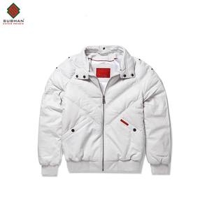 Chaqueta Bomber V Original Blanca para Hombre con Cuello Forrado de Piel, Chaqueta Bomber V de Invierno para Hombre, Abrigo Urbano Cálido, Chaqueta Acolchada Elegante para Hombre - Product Image 3