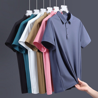 Camiseta Polo Personalizada Modelo 2026 de Alta Calidad en Seda de Hielo sin Costuras para Hombre, Versión Estándar, Cuello Solapa, Color Sólido