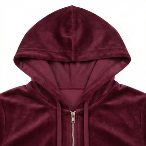 Conjunto Deportivo de 2 Piezas para Mujer, Chaqueta con Capucha y Cremallera, Bolsillo Tipo Canguro, Pantalones a Juego, Cómodo, Suave, para Gimnasio, Venta al Por Mayor - Product Image 4